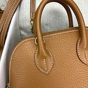 Okify Hermes Mini Bolide Evercolor Caramel Gold Hardware 20x15x8cm - 2