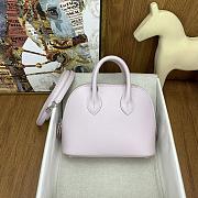 Okify Hermes Mini Bolide Evercolor Light Pink With Inner Brown 20x15x8cm - 3