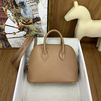 Okify Hermes Mini Bolide Evercolor Light Brown With Gold Hardware 20x15x8cm