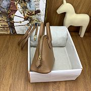 Okify Hermes Mini Bolide Evercolor Light Brown With Gold Hardware 20x15x8cm - 4