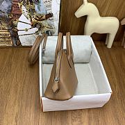 Okify Hermes Mini Bolide Evercolor Light Brown With Silver Hardware 20x15x8cm - 2