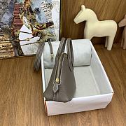 Okify Hermes Mini Bolide Evercolor Light Gray With Gold Hardware 20x15x8cm - 2