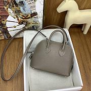 Okify Hermes Mini Bolide Evercolor Light Gray With Silver Hardware 20x15x8cm - 1