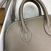 Okify Hermes Mini Bolide Evercolor Light Gray With Silver Hardware 20x15x8cm - 3