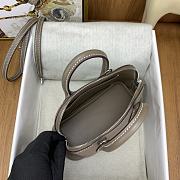 Okify Hermes Mini Bolide Evercolor Light Gray With Silver Hardware 20x15x8cm - 4