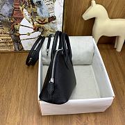 Okify Hermes Mini Bolide Evercolor Black With Silver Hardware 20x15x8cm - 3