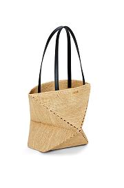 Okify Loewe Puzzle Fold Tote In Raffia 25.5x31.5x14.5 cm - 2