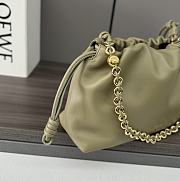 Okify Loewe Medium Flamenco purse in mellow nappa lambskin Eucalyptus Green 30x10.5x20cm - 5