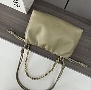 Okify Loewe Medium Flamenco purse in mellow nappa lambskin Eucalyptus Green 30x10.5x20cm - 2