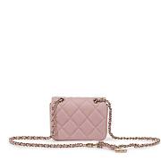 Okify Chanel Pink Quilted Caviar Coin Purse Flap Bag 10x7x2cm - 2