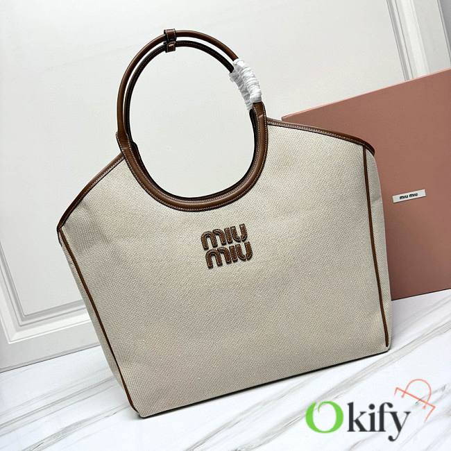 Okify MiuMiu Isetan Canvas Tote Bag 38x16x30cm - 1