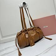 Okify MiuMiu Joie Nappa Light Brown Leather Bag 40x22x10.5 cm - 3