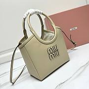 Okify MiuMiu IVY White Leather Bag 22x14x11cm - 5