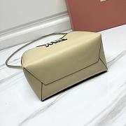 Okify MiuMiu IVY White Leather Bag 22x14x11cm - 4