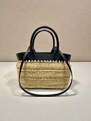 Okify Prada Mini crochet and leather tote bag 21x21.6x10cm - 4