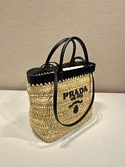 Okify Prada Small crochet and leather tote bag 26x25x14cm - 5