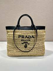 Okify Prada Medium crochet and leather tote bag 32x29x16cm - 1