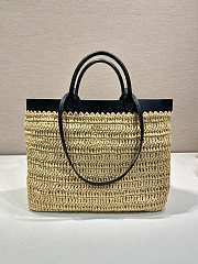 Okify Prada Medium crochet and leather tote bag 32x29x16cm - 4