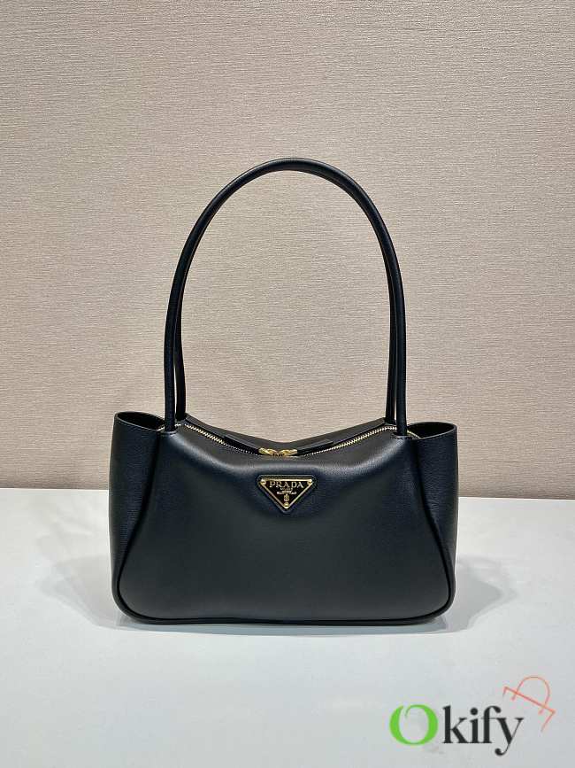 Okify Prada Black Leather Handbag 28x18x11cm - 1