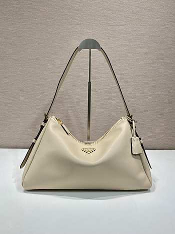 Okify Prada Large Aimée cream leather shoulder bag 39x24x11.5cm