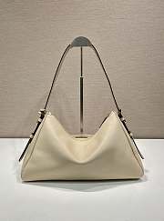 Okify Prada Aimée white leather shoulder bag 39x24x12cm - 2