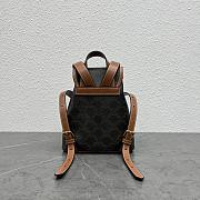 Okify Celine Mini Folco Black Backpack in Triomphe Canvas and Calfskin 20×10.5×17cm - 2