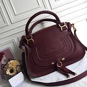 Okify Chloe Large Marcie bag in Dimness Purple Grained Leather 36x12x28cm - 1