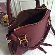 Okify Chloe Large Marcie bag in Dimness Purple Grained Leather 36x12x28cm - 2