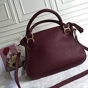 Okify Chloe Large Marcie bag in Dimness Purple Grained Leather 36x12x28cm - 3