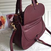 Okify Chloe Large Marcie bag in Dimness Purple Grained Leather 36x12x28cm - 4