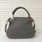 Okify Chloe Large Marcie bag in Grey/Gray Grained Leather 36x12x28cm - 4