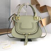 Okify Chloe Large Marcie bag in Matcha Green Grained Leather 36x12x28cm - 1