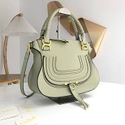 Okify Chloe Large Marcie bag in Matcha Green Grained Leather 36x12x28cm - 2