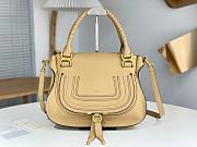 Okify Chloe Large Marcie bag in Milk Tea Grained Leather 36x12x28cm - 1