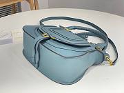 Okify Chloe Large Marcie bag in Blue Grained Leather 36x12x28cm - 3