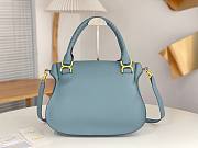 Okify Chloe Large Marcie bag in Blue Grained Leather 36x12x28cm - 5