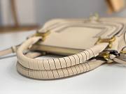 Okify Chloe Medium Marcie bag in Cream Grained Leather 30x23x10cm - 5