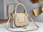 Okify Chloe Medium Marcie bag in Cream Grained Leather 30x23x10cm - 2