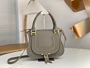 Okify Chloe Medium Marcie bag in Gray Grained Leather 30x23x10cm - 1