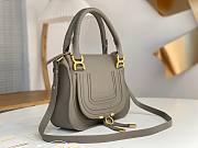 Okify Chloe Medium Marcie bag in Gray Grained Leather 30x23x10cm - 3