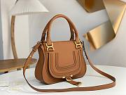 Okify Chloe Medium Marcie bag in Caramel Grained Leather 30x23x10cm - 4