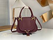 Okify Chloe Medium Marcie bag in Burgundy Grained Leather 30x23x10cm - 1