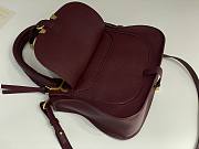 Okify Chloe Medium Marcie bag in Burgundy Grained Leather 30x23x10cm - 5