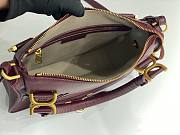 Okify Chloe Medium Marcie bag in Burgundy Grained Leather 30x23x10cm - 4