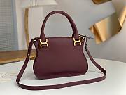 Okify Chloe Medium Marcie bag in Burgundy Grained Leather 30x23x10cm - 2