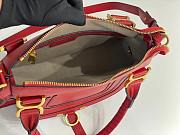 Okify Chloe Medium Marcie bag in Red Grained Leather 30x23x10cm - 5