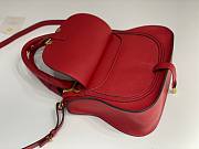 Okify Chloe Medium Marcie bag in Red Grained Leather 30x23x10cm - 3