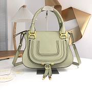 Okify Chloe Medium Marcie bag in Matcha Green Grained Leather 30x23x10cm - 1