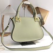 Okify Chloe Medium Marcie bag in Matcha Green Grained Leather 30x23x10cm - 5