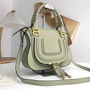 Okify Chloe Medium Marcie bag in Matcha Green Grained Leather 30x23x10cm - 3